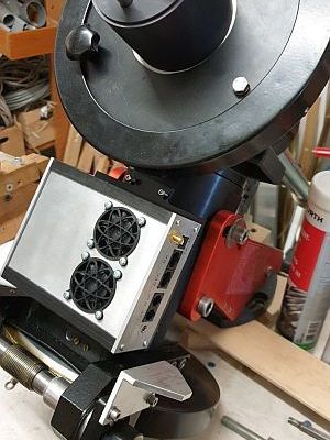 Die OnStep-Steuerung beim Aufbautest in der Werkstatt Die OnStep-Steuerung beim Aufbautest in der Werkstatt