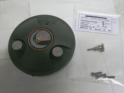 Die C11-Fangspiegelhalterung und die alternativen Justierschrauben Die C11-Fangspiegelhalterung und die alternativen Justierschrauben