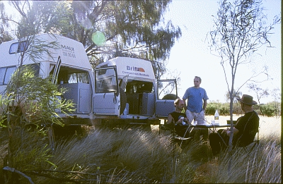 Abendliches Campen im Outback Abendliches Campen im Outback