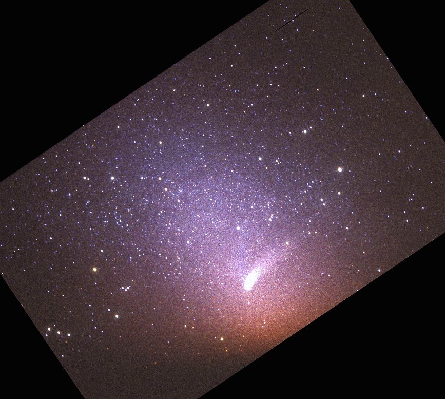 Zodiakallicht, 03.05.1997, Roque de los Muchachos (La Palma), Agfachrome 1000 RS, 9 min (nachgeführt mit PURUS-Montierung) Zodiakallicht, 03.05.1997, Roque de los Muchachos (La Palma), Agfachrome 1000 RS, 9 min (nachgeführt mit PURUS-Montierung)